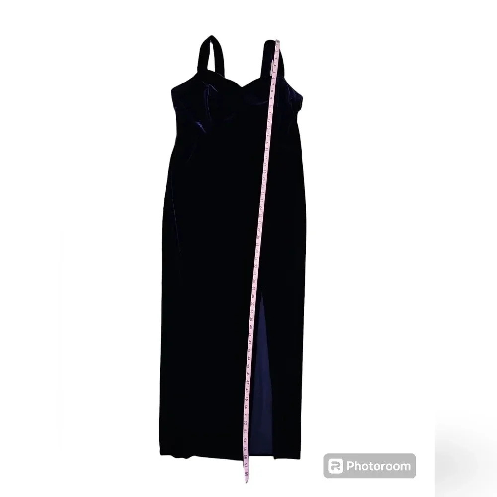 Onyx Nite Women 16 2pc Velvet Maxi Dress Purple Shrug Set Statement Whimsigoth - Picture 12 of 12